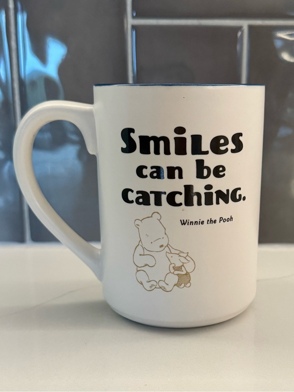 Disney White Ceramic Mug with Winnie the Pooh Smiles Design
